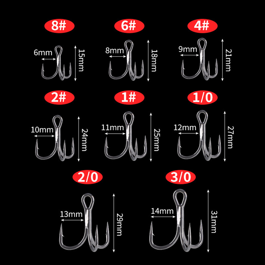 Hameçon triple de pêche 6X en  - Fishing Hook Assortment avis et prix